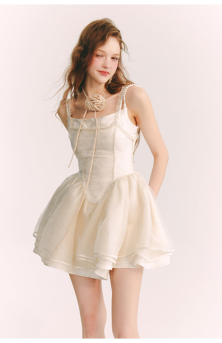 Slim Fit Suspender Short Dress