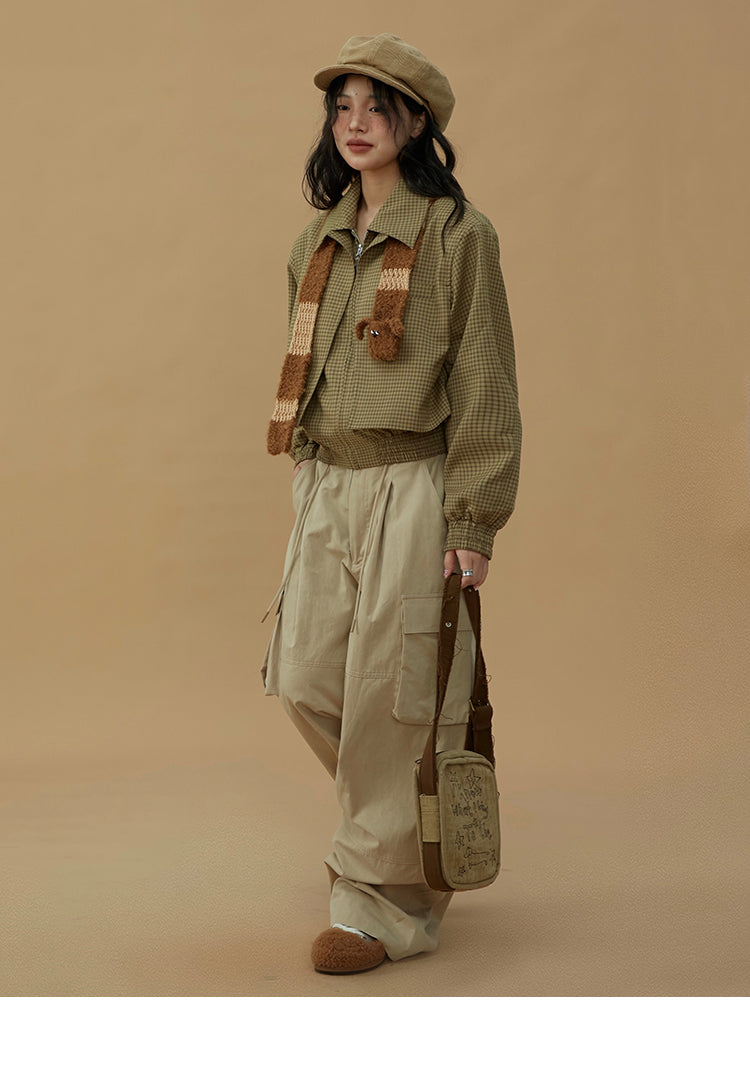 Retro wide leg cargo pants