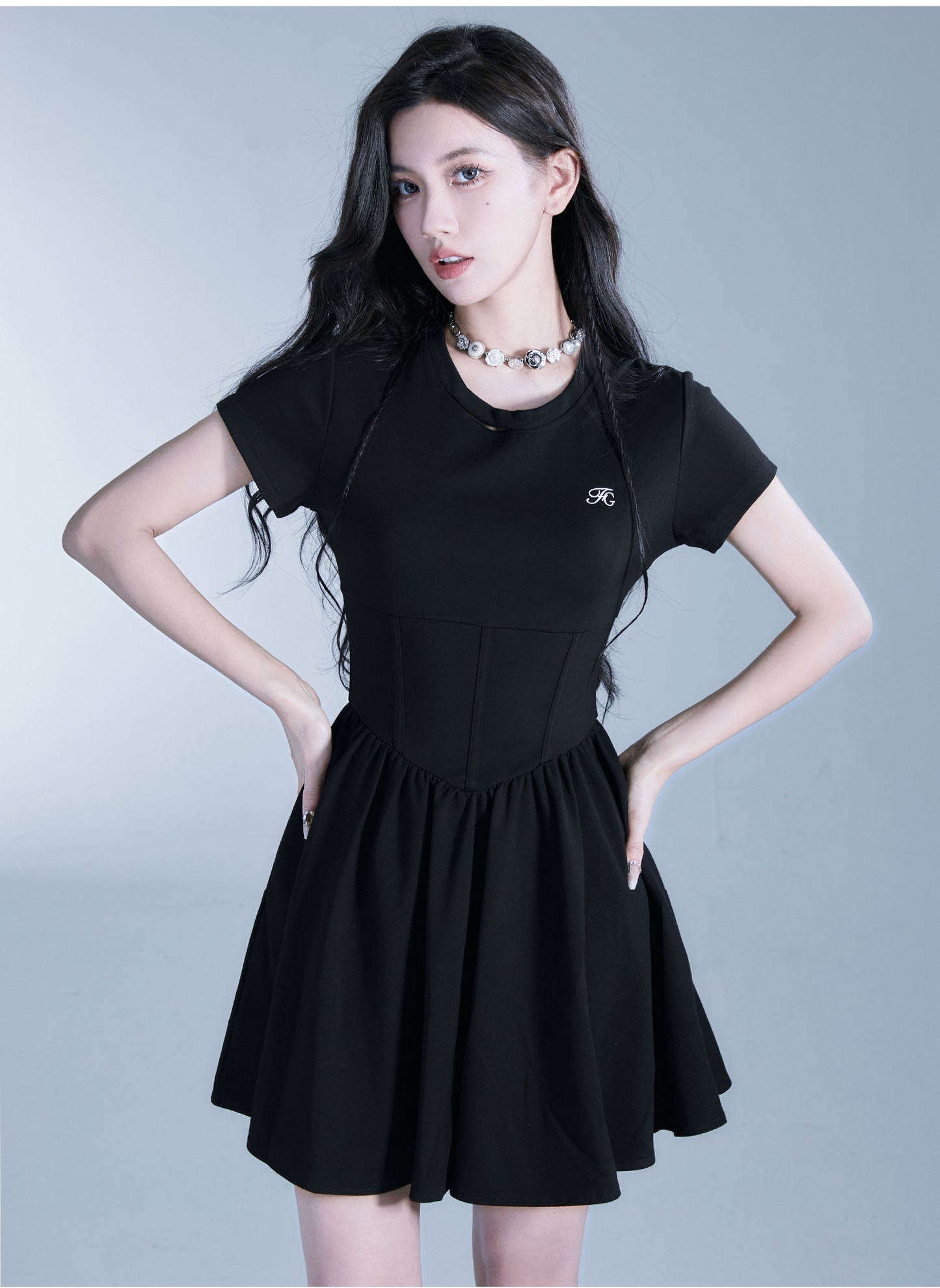 Round Neck Short Length Casual Dress