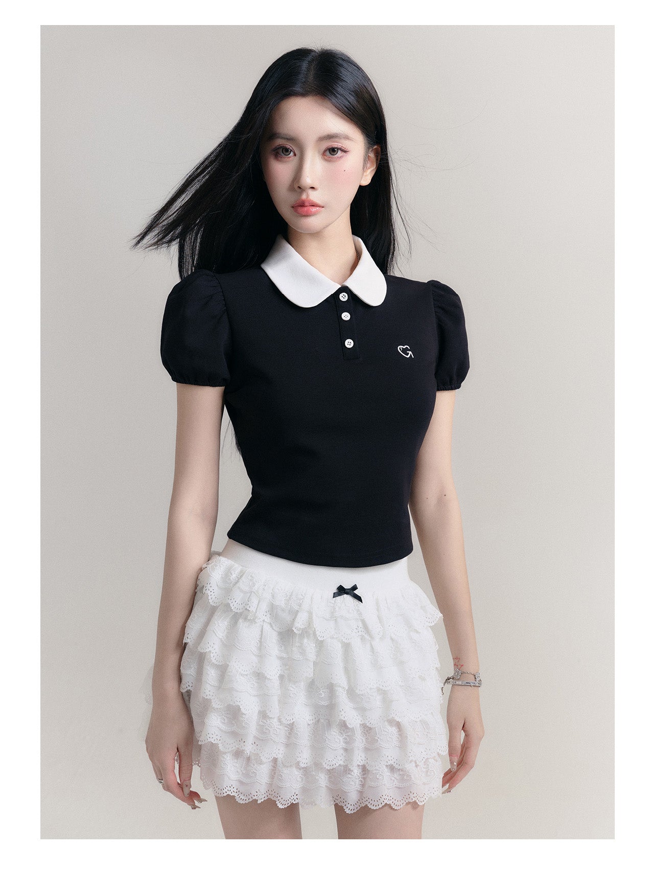 Contrast Collar Polo Shirt