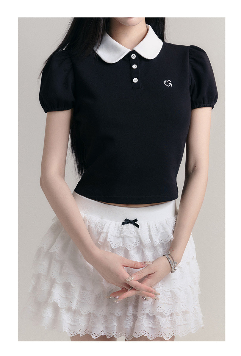 Contrast Collar Polo Shirt