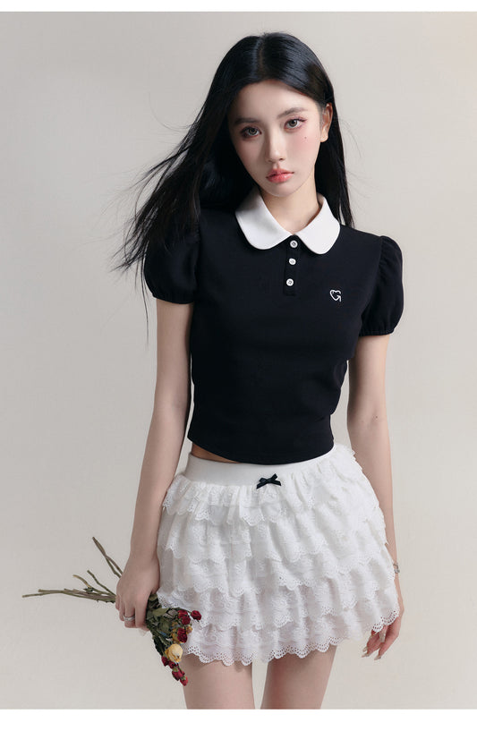 Contrast Collar Polo Shirt