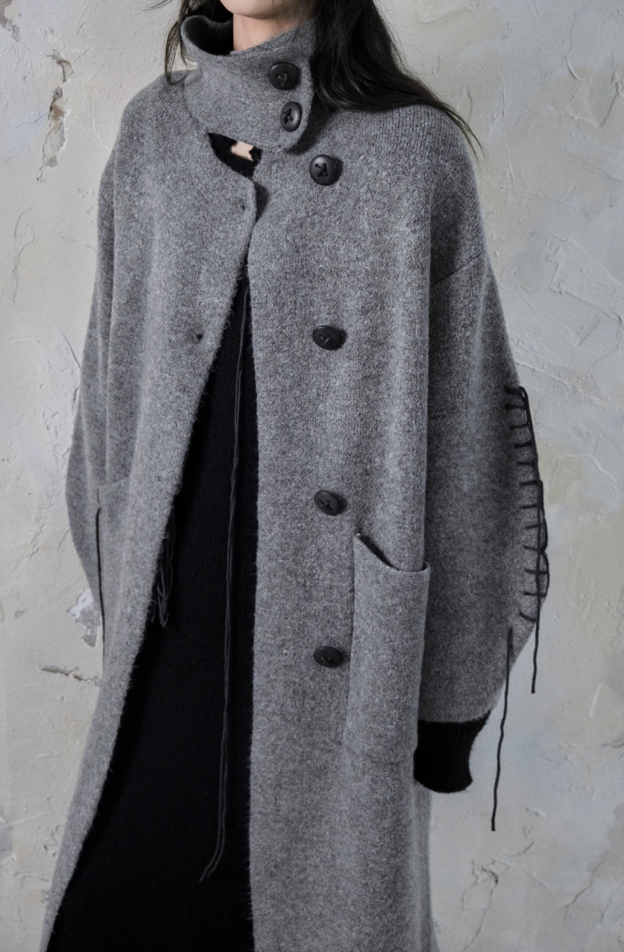 Lazy Loose Long Soft Waxy coat jacket