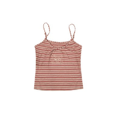 Short length striped camisole T-shirt