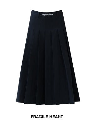 Long-length pleated skirt