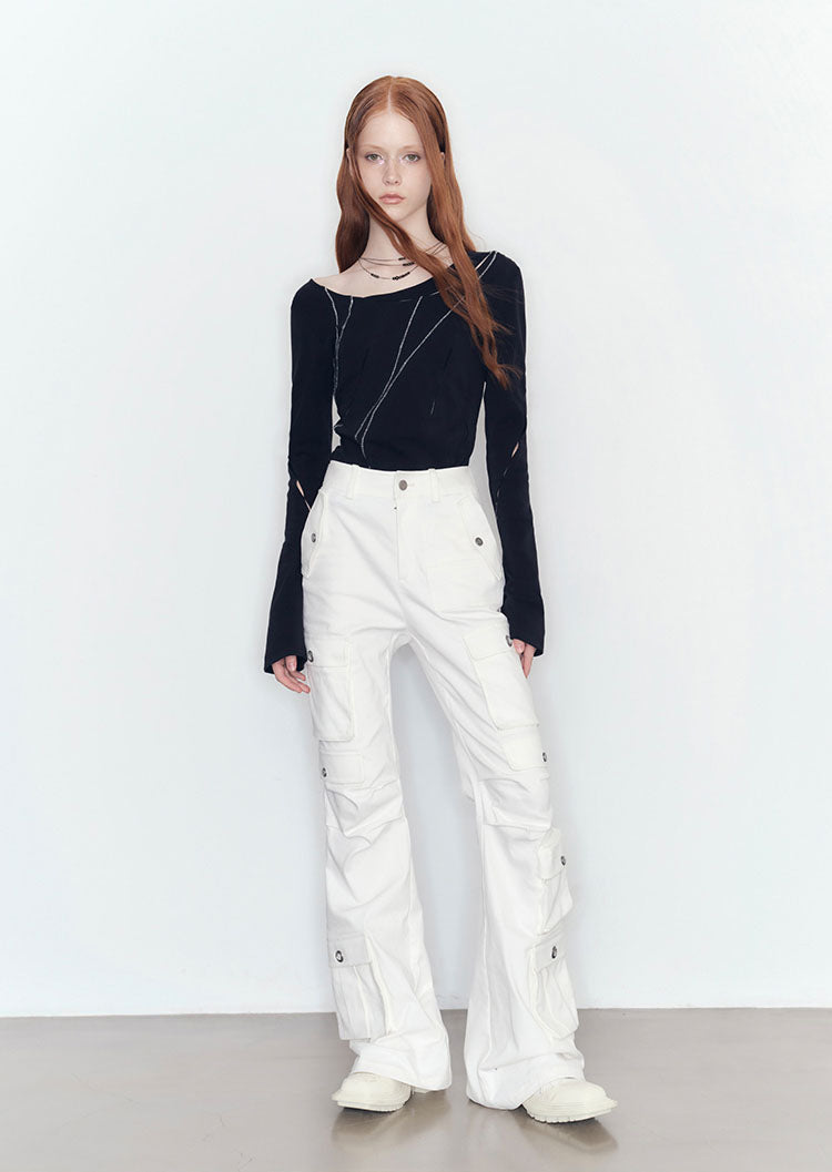 Topstitch Contrast Stretch Knit