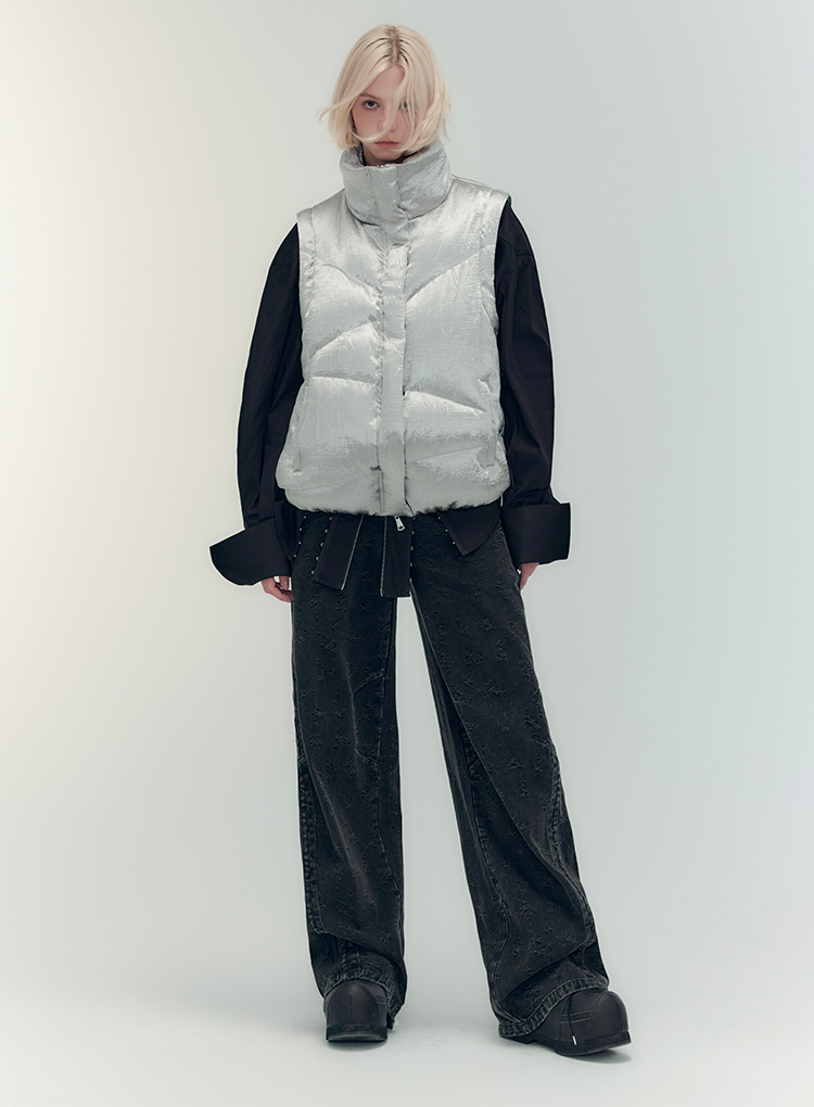 Detachable two-wear down vest jacket