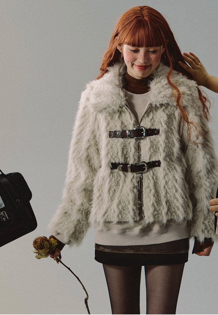 Medium Old Fur Fur Plush Jacket