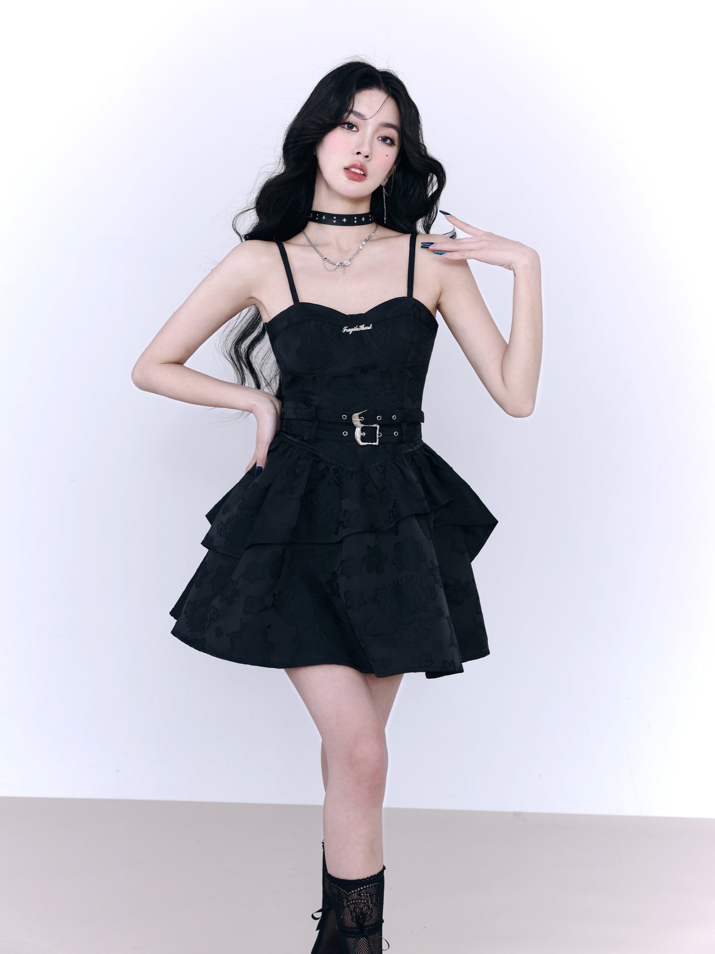 Girly Short Length Suspender Dress